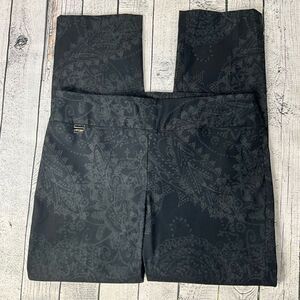 LISETTE L Montreal Black Medallion Print Dress Pants